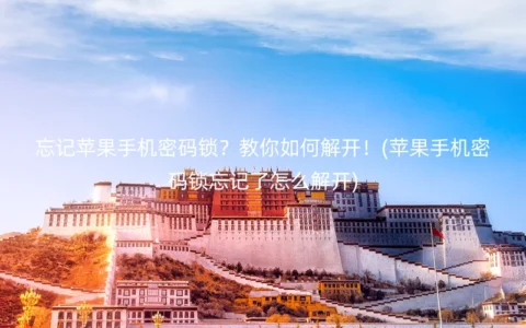 忘记苹果手机密码锁？教你如何解开！(苹果手机密码锁忘记了怎么解开)